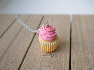 Pink Cupcake - Necklace/Charm - MTO