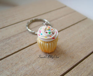 White Cupcake - Necklace/Charm/Keychain - MTO
