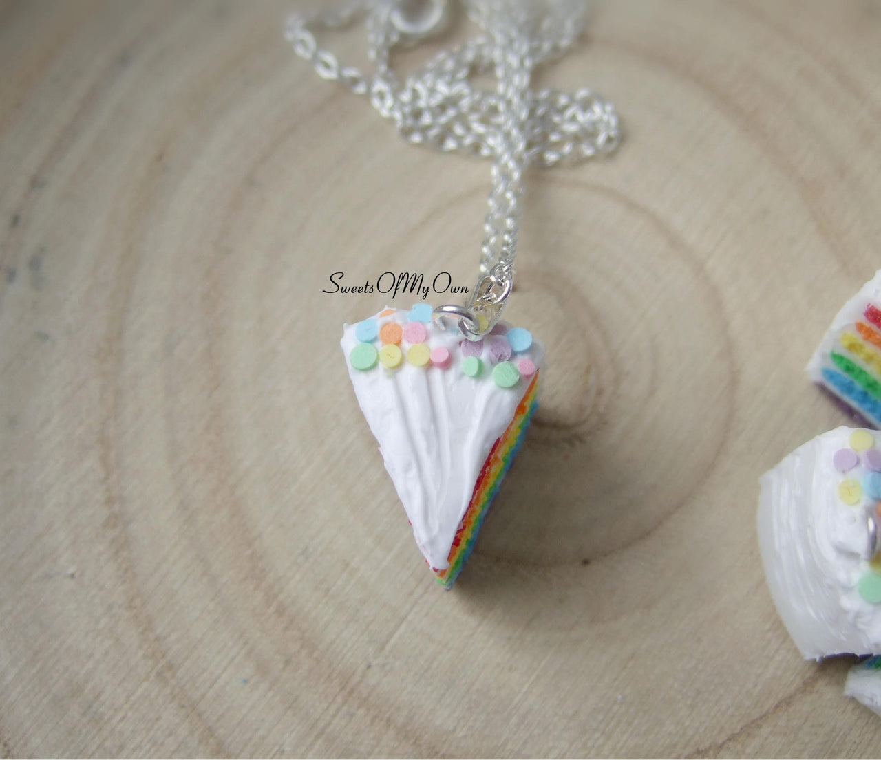 Rainbow Cake Slice Charm - SweetsOfMyOwn