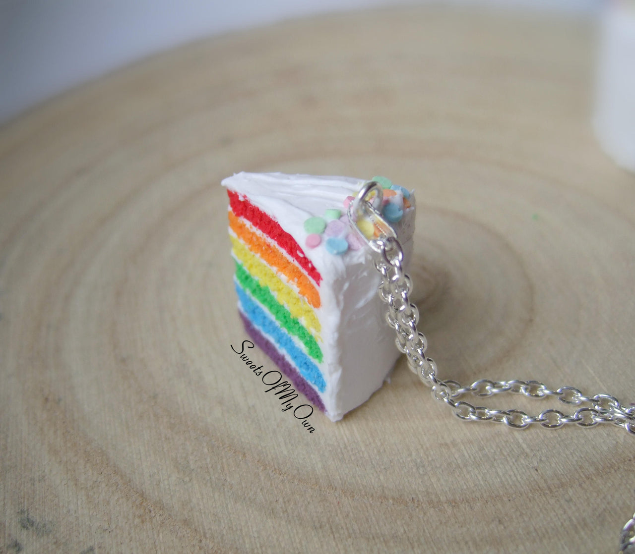 Rainbow Cake Slice Charm - SweetsOfMyOwn