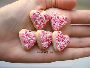 Pink Heart Donut Charm - SweetsOfMyOwn