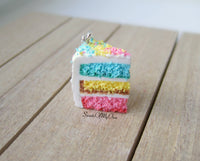 Thumbnail for Spring Cake Slice - Charm/Necklace/Keychain - MTO