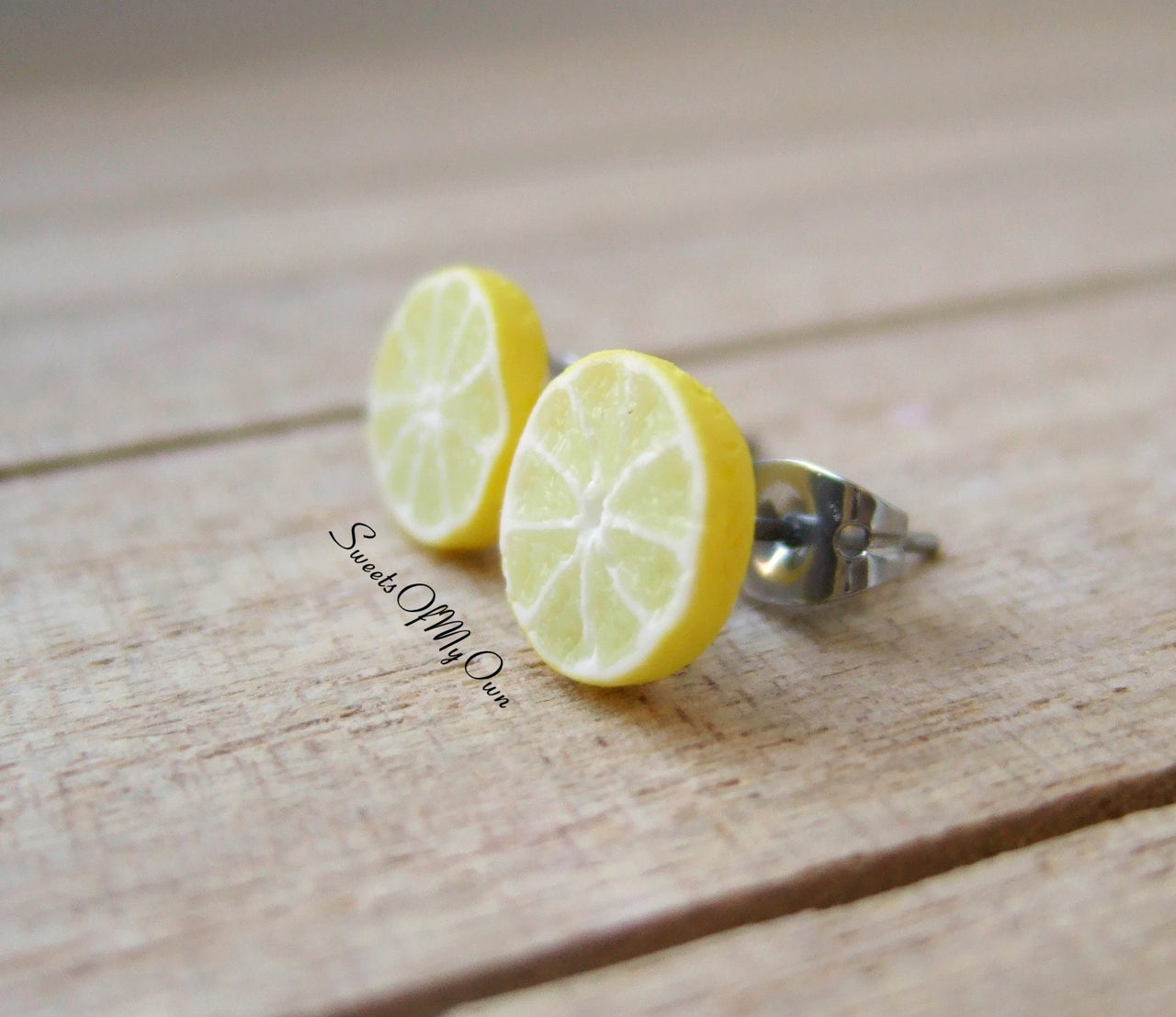 Lemon Slice Stud Earrings - SweetsOfMyOwn