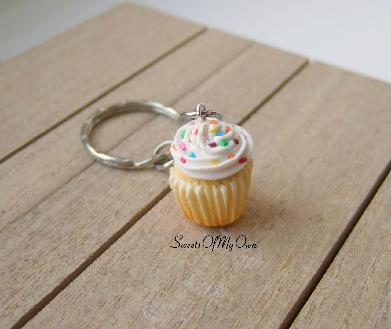 White Cupcake - Necklace/Charm/Keychain - MTO