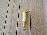 Thumbnail for Lemon Triple Scoop Ice Cream Cone Charm - SweetsOfMyOwn