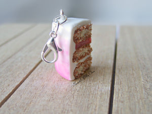 Pink Ombre Cake Slice Charm - SweetsOfMyOwn