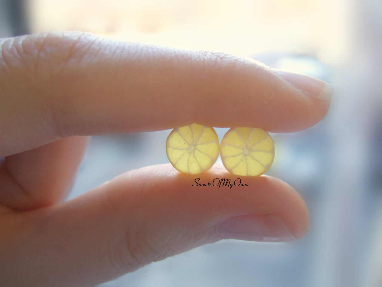 Lemon Slice Stud Earrings - SweetsOfMyOwn