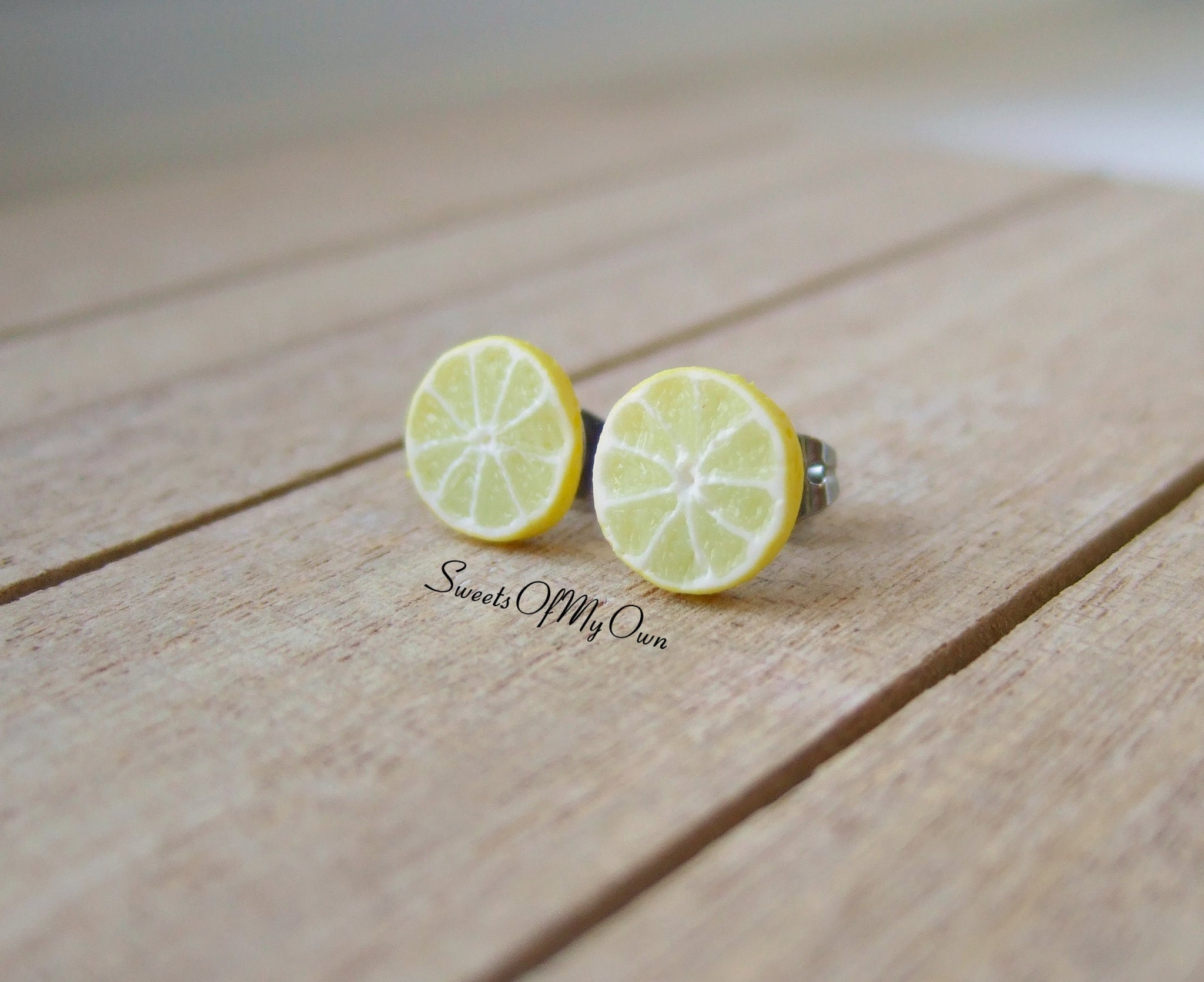 Lemon Slice Stud Earrings