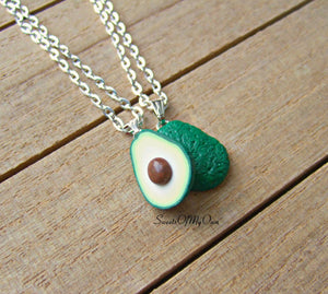 Avocado BFF Charms 1.5cm in size - Set of 2 Halves - SweetsOfMyOwn