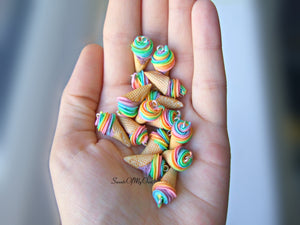 Rainbow Ice Cream - Dangle Earrings - MTO