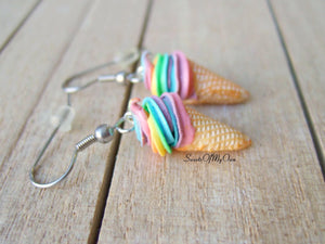Rainbow Ice Cream - Dangle Earrings - MTO