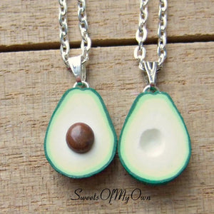 Avocado BFF Charms 1.5cm in size - Set of 2 Halves - SweetsOfMyOwn