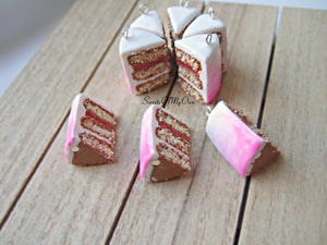 Pink Ombre Cake Slice Charm - SweetsOfMyOwn