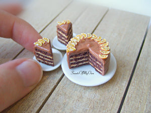 Chocolate Orange Cake Miniature 1:12 Scale - SweetsOfMyOwn
