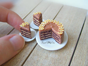Chocolate Orange Cake Miniature 1:12 Scale - SweetsOfMyOwn