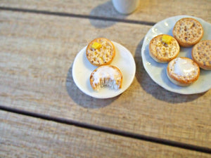 Miniature Crumpets and Tea 1:12 Scale - SweetsOfMyOwn