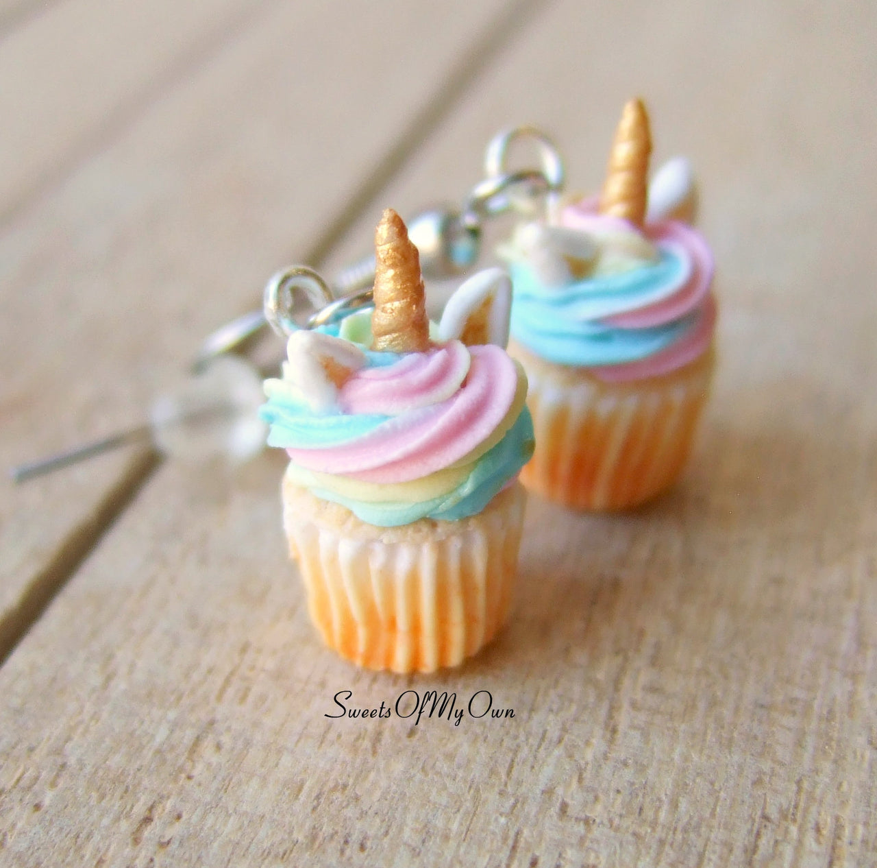 Unicorn Cupcake Dangle Earrings - SweetsOfMyOwn
