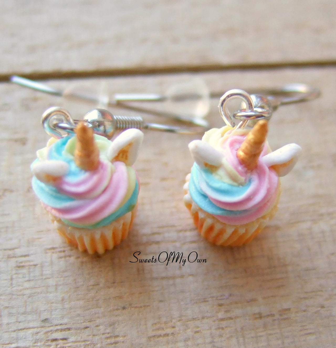 Unicorn Cupcake Dangle Earrings - SweetsOfMyOwn