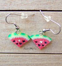 Thumbnail for Watermelon Heart Seed - Dangle Earrings - MTO