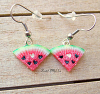Thumbnail for Watermelon Heart Seed - Dangle Earrings - MTO