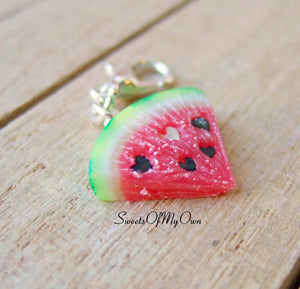Watermelon Heart Seeds Charm - Necklace/Charm - MTO