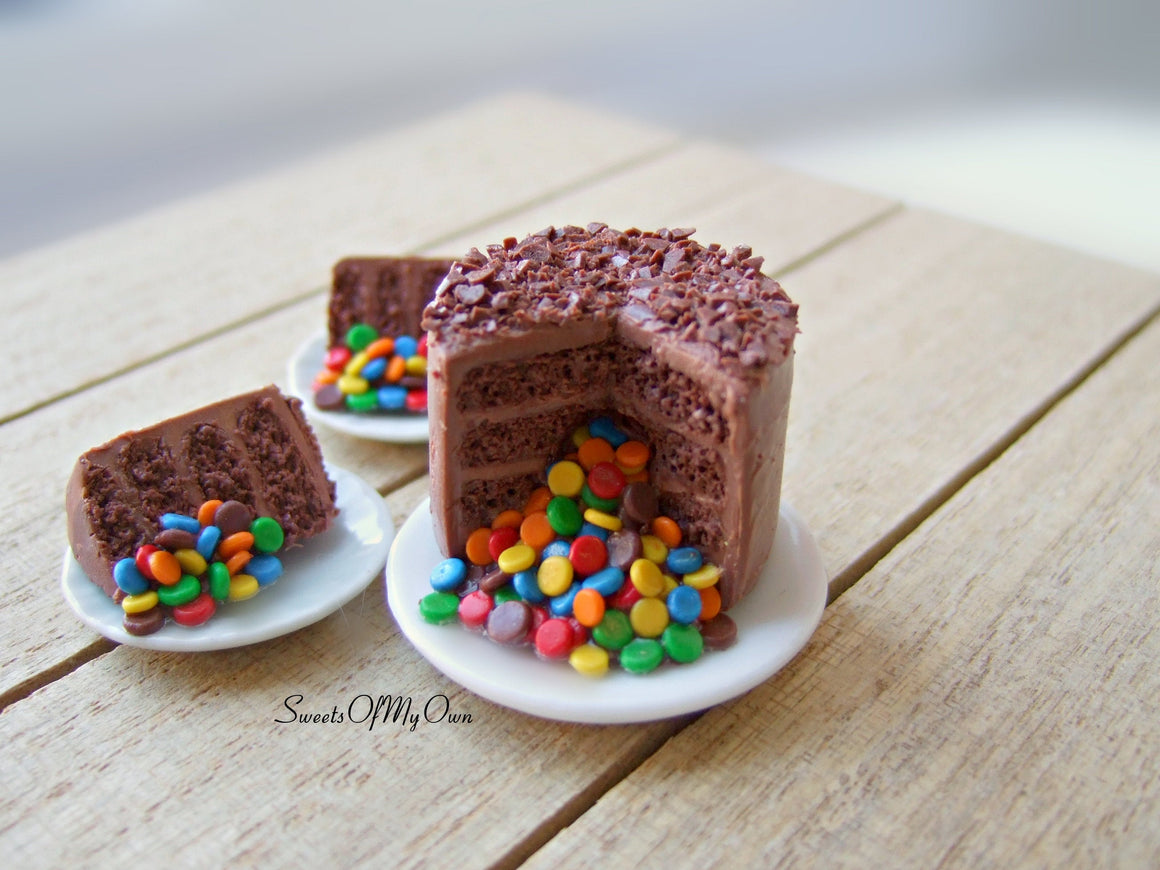 MTO - Chocolate Pinata Cake Miniature - Doll House 1:12 Scale - SweetsOfMyOwn