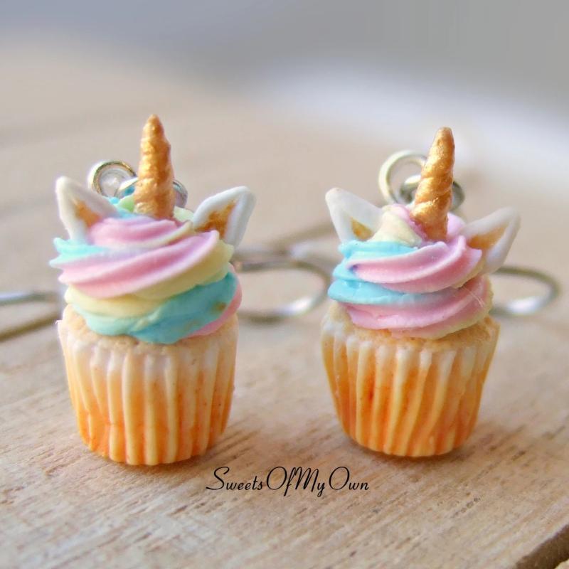 Unicorn Cupcake Dangle Earrings - SweetsOfMyOwn