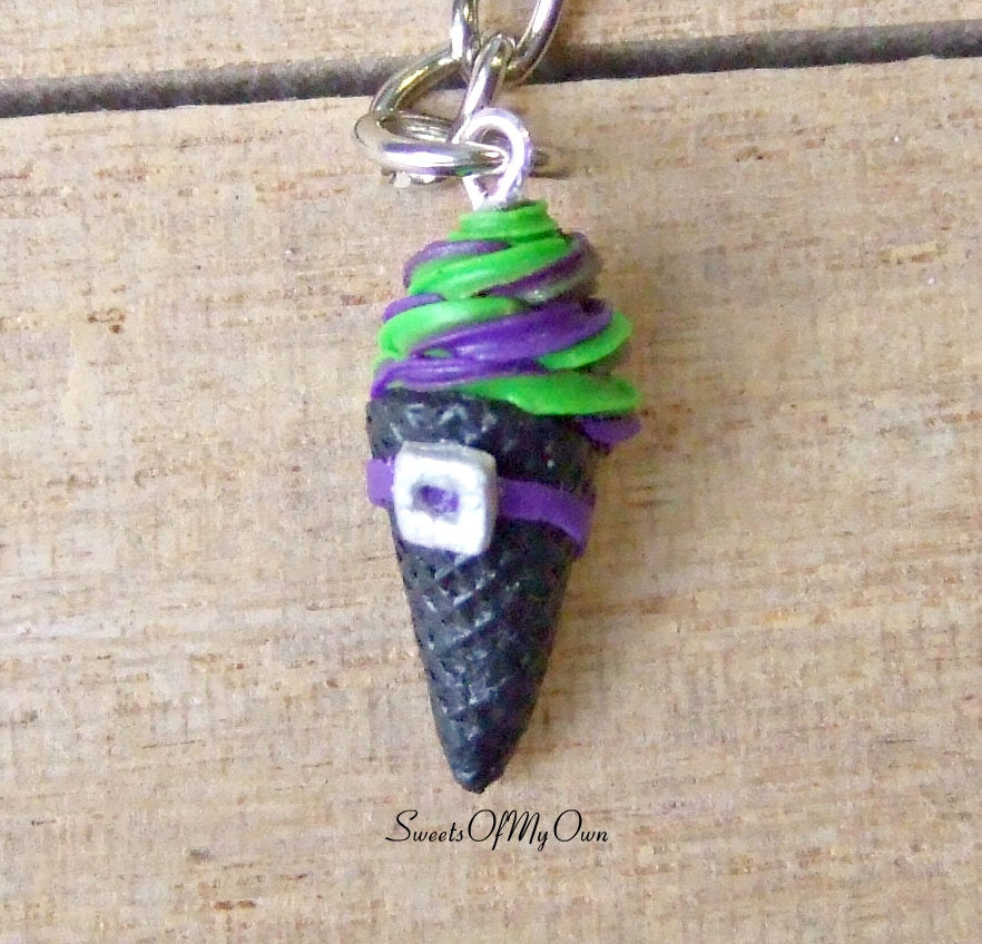Witches Ice Cream Cone Charm - SweetsOfMyOwn