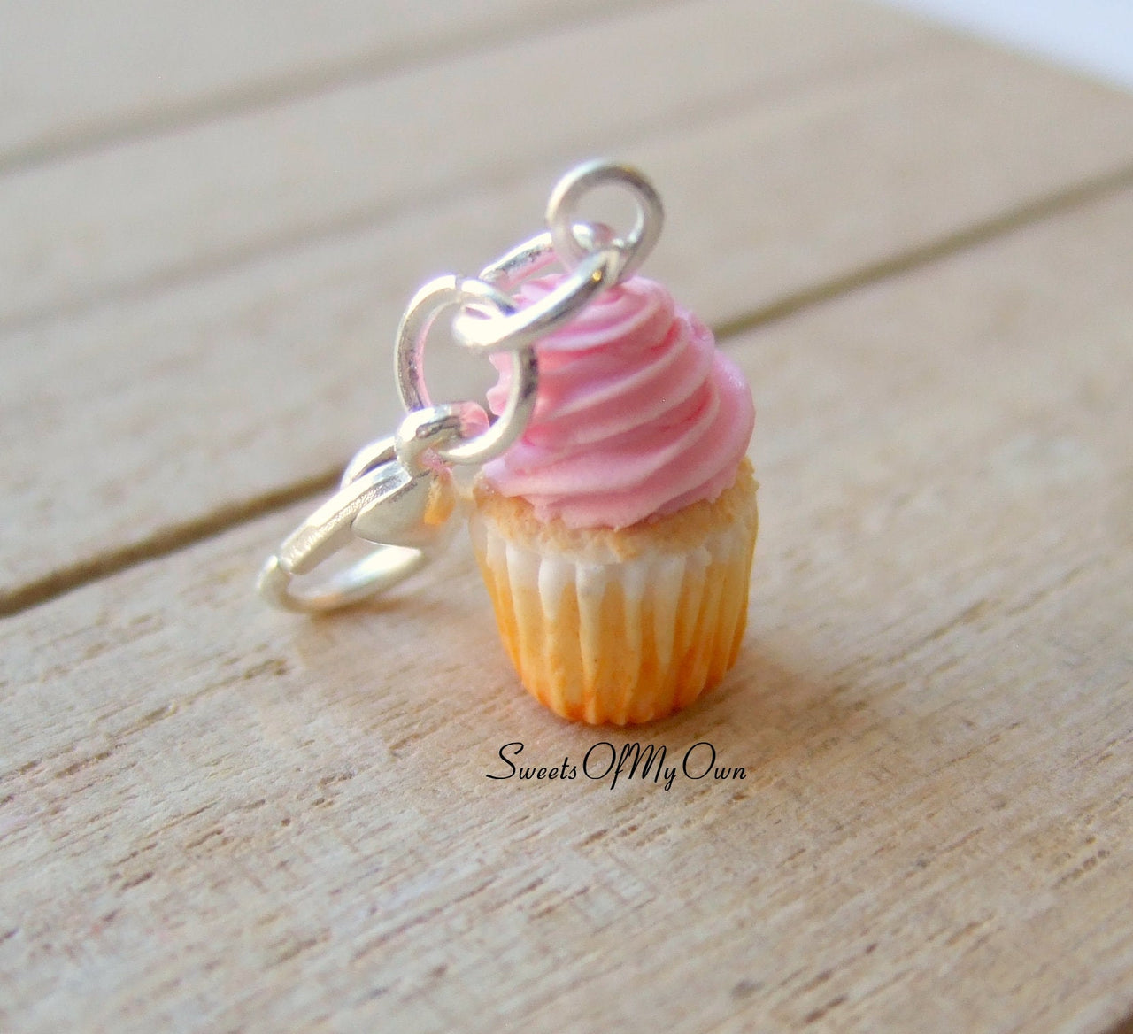 Pink Cupcake Charm (small) - Necklace/Charm - MTO