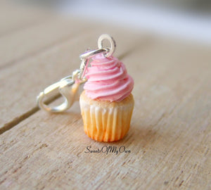 Pink Cupcake Charm (small) - Necklace/Charm - MTO