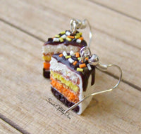 Thumbnail for Halloween Cake Slice - Dangle Earrings - MTO