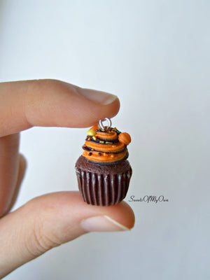 Halloween Cupcake Charm - Necklace/Charm/Keychain - MTO