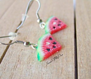 Watermelon Heart Seed - Dangle Earrings - MTO