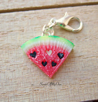 Thumbnail for Watermelon Heart Seeds Charm - Necklace/Charm - MTO