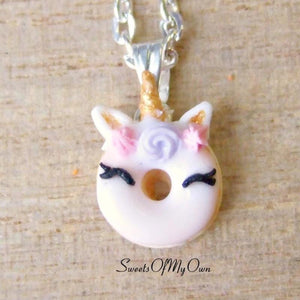 Smiling Unicorn Doughnut Charm (small) - SweetsOfMyOwn