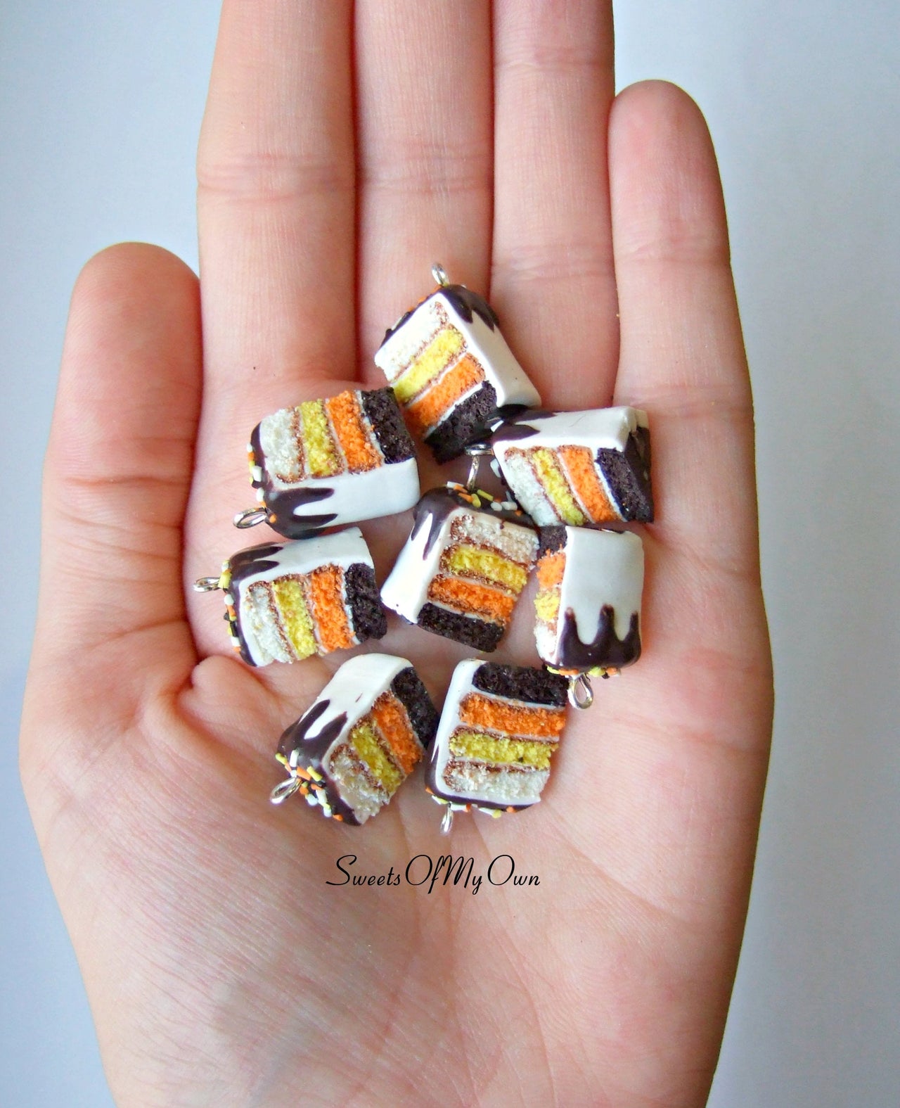 Halloween Cake Slice - Dangle Earrings - MTO
