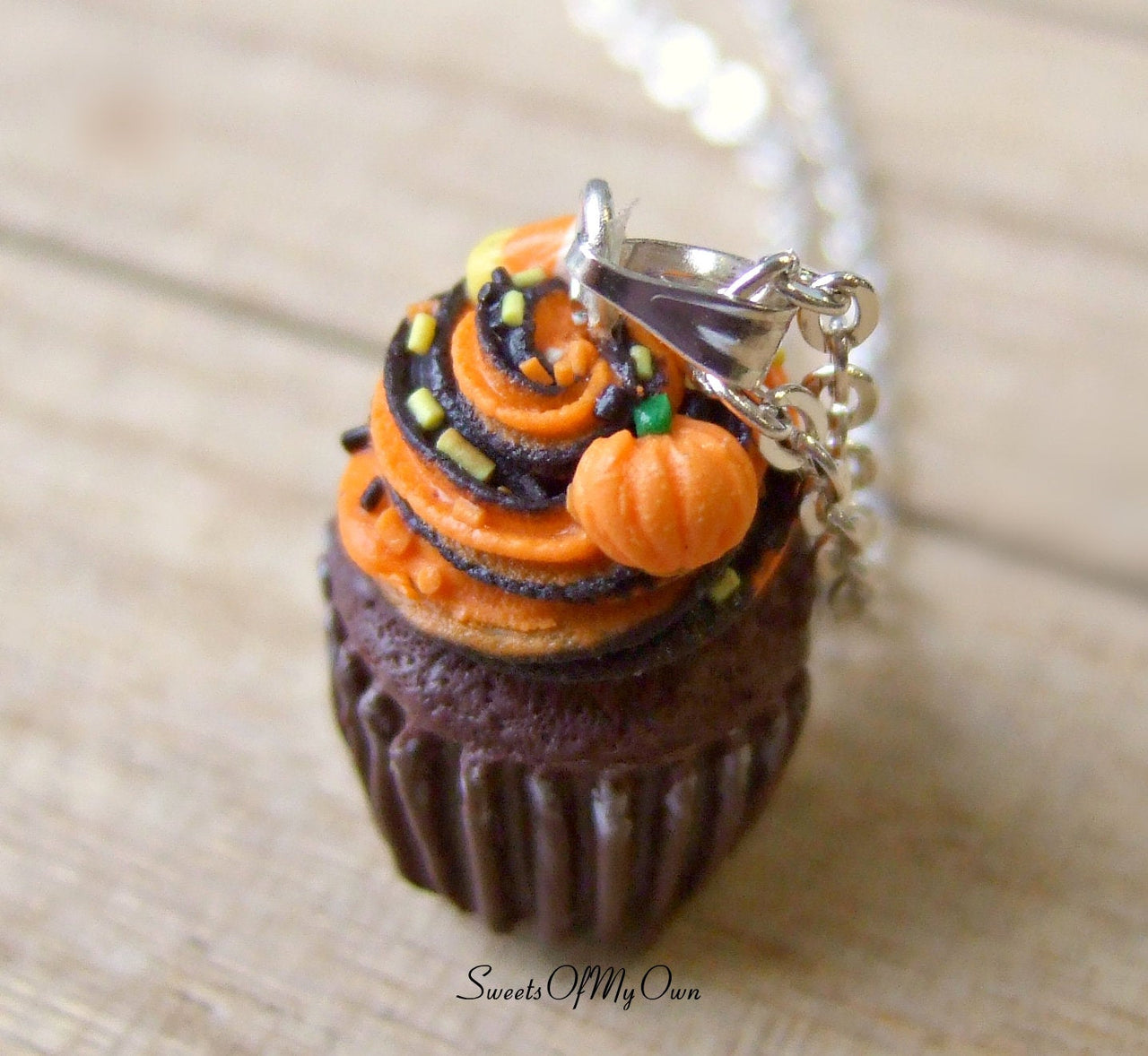 Halloween Cupcake Charm - Necklace/Charm/Keychain - MTO
