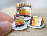 Thumbnail for Miniature Candy Corn Cake 1:12 Scale - SweetsOfMyOwn