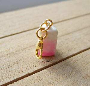 Pink Ombre Cake Slice Charm (small) - SweetsOfMyOwn