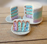Thumbnail for MTO - Miniature Winter Ombre Cake - Doll House 1:12 Scale - SweetsOfMyOwn