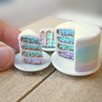 Thumbnail for MTO - Miniature Winter Ombre Cake - Doll House 1:12 Scale - SweetsOfMyOwn
