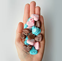 Thumbnail for White Heart Macaron Charm - Necklace/Charm/Keychain - MTO