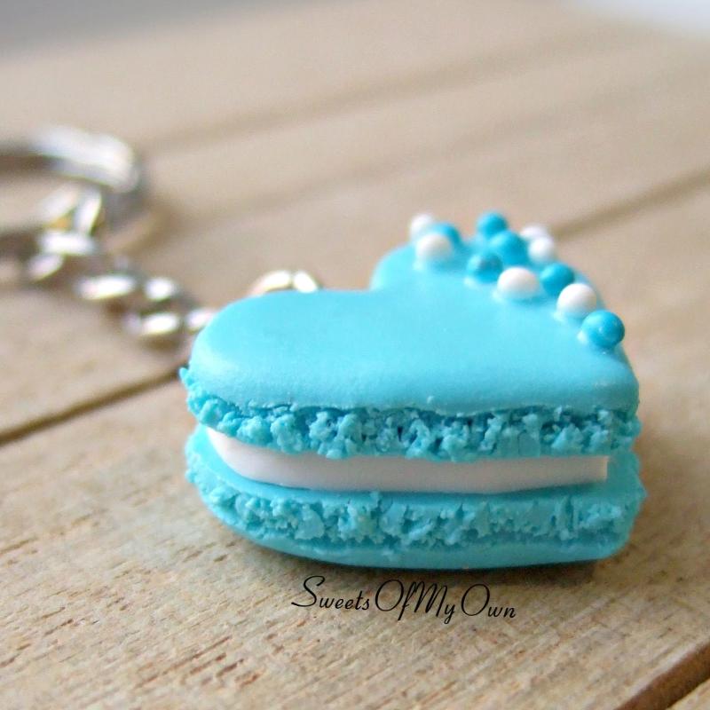 Blue Heart Macaron Coloured Ball Sprinkles Charm - SweetsOfMyOwn