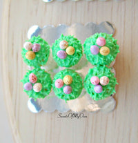 Thumbnail for MTO - Miniature Mini Eggs on Grass Cupcakes - Set of 6 Cupcakes - Doll House 1:12 Scale - SweetsOfMyOwn
