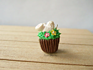 Hiding Bunny Cupcake Charm - SweetsOfMyOwn