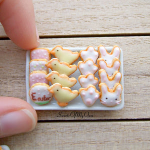 Easter Biscuits Set Miniature 1:12 Scale - SweetsOfMyOwn