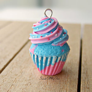 Bubblegum Marble Cupcake Charm - SweetsOfMyOwn
