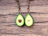 Thumbnail for Avocado Heart BFF Charms - Set of 2 Halves - SweetsOfMyOwn