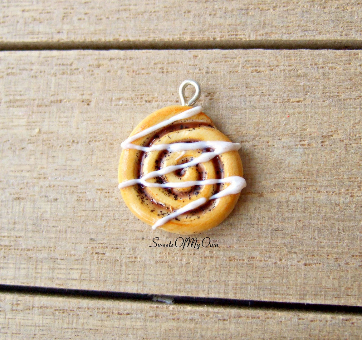 Cinnamon Swirl Charm - Charm/Necklace/Keychain - MTO