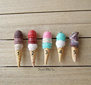 Triple/Double Scooped Ice Cream Charms - SweetsOfMyOwn